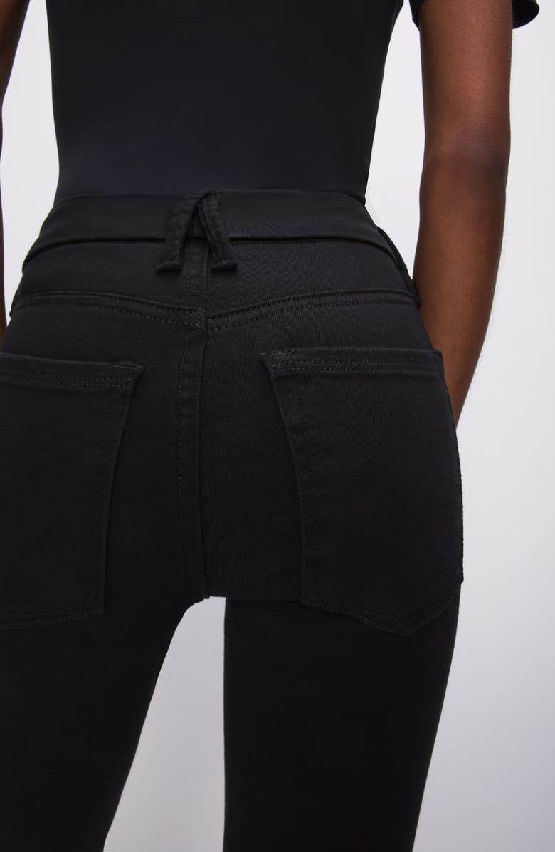 Good American Good Petite Raw Hem Mid Rise Skinny Jeans, Alternate, color, 