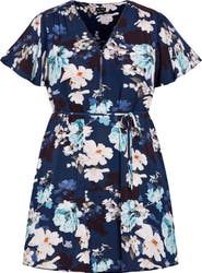 City Chic Megan Floral Print Minidress