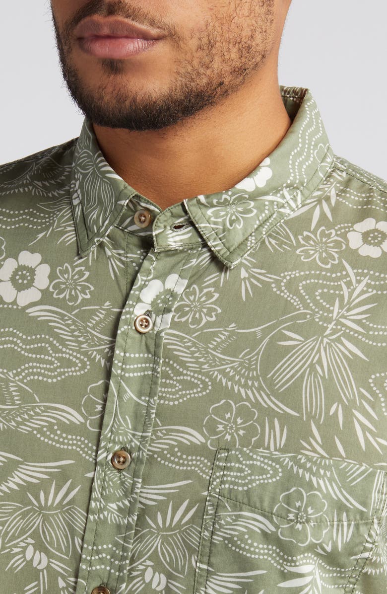Rails Monaco Floral Short Sleeve Button-Up Shirt, Alternate, color, 