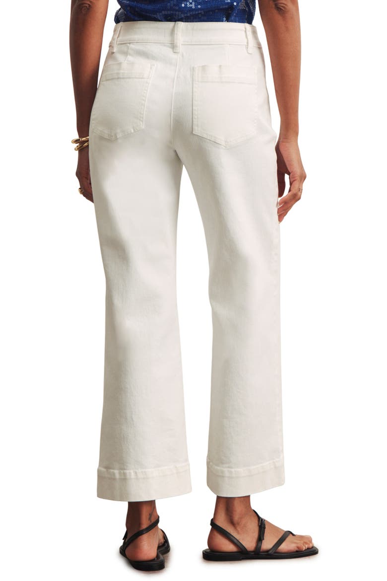 Marine Lace-Up Ankle Jeans, Alternate, color, CHALK WHITE