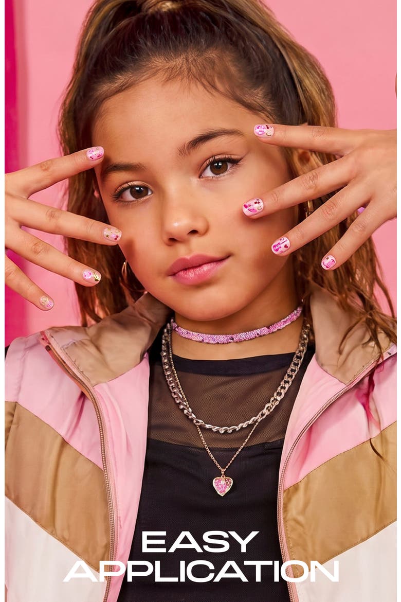 Kids' Dainty Nail Stickers, Alternate, color, PINK
