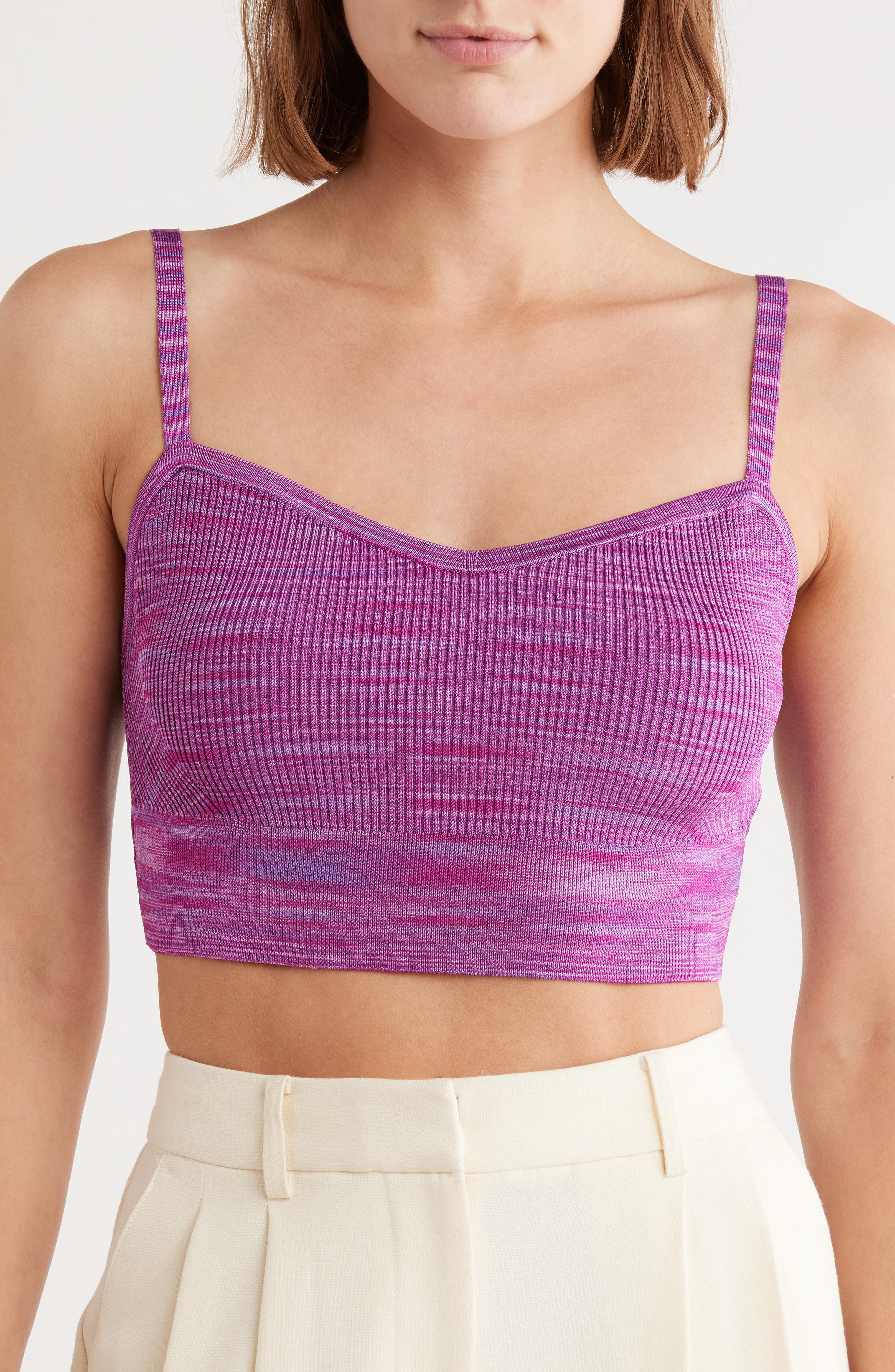Ramy Brook Tennie Ribbed Crop Top