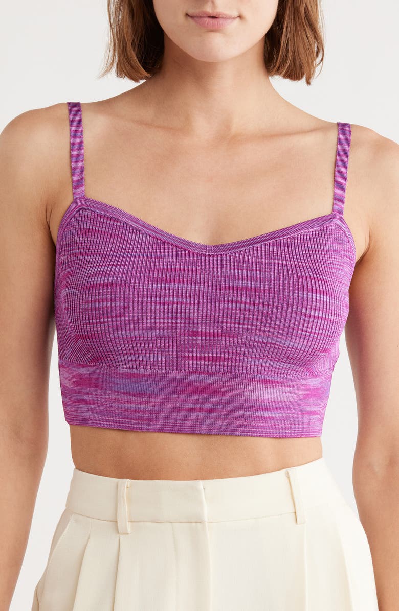 Ramy Brook Tennie Ribbed Crop Top, Main, color, Deep Lilac Knit