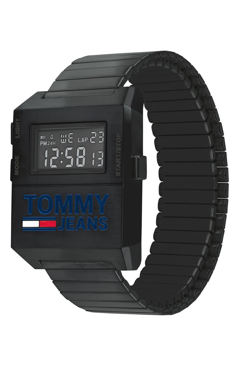 TOMMY JEANS Digital Stretch Bracelet Watch, 32.5mm x 42mm, Alternate, color, 