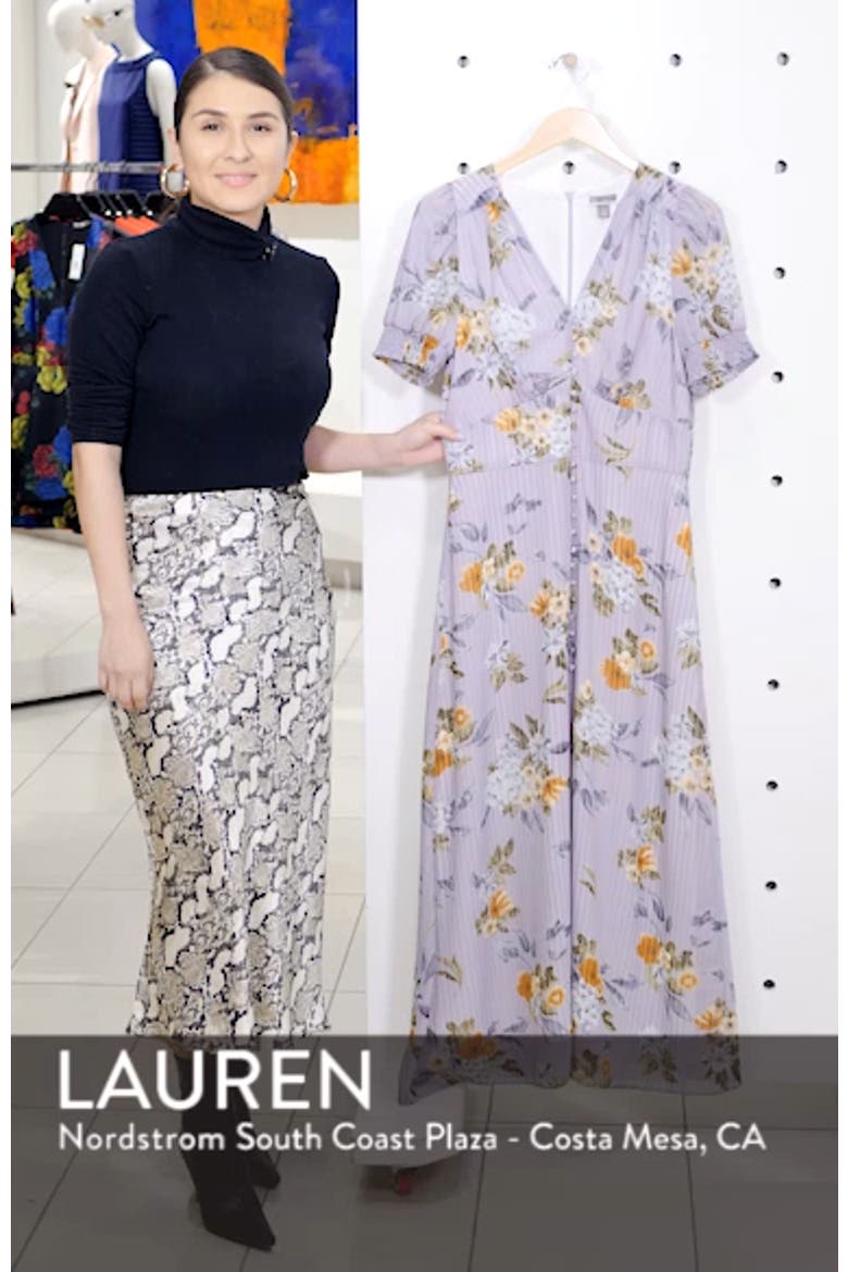 V-Neck Floral Midi Dress video