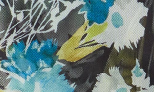 Cinq À Sept Harper Floral Long Sleeve Ruched Mesh Minidress In Multi