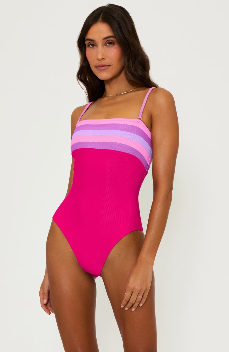 Beach Riot Jessa Stripe One-Piece Swimsuit, Alternate, color, 