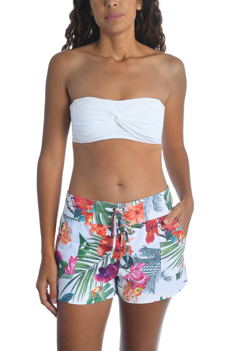 Tropicalia Floral Board Shorts, Alternate, color, WHITE