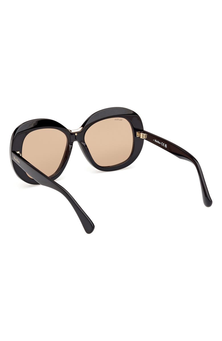 Max Mara Edna 55mm Round Sunglasses, Alternate, color,
