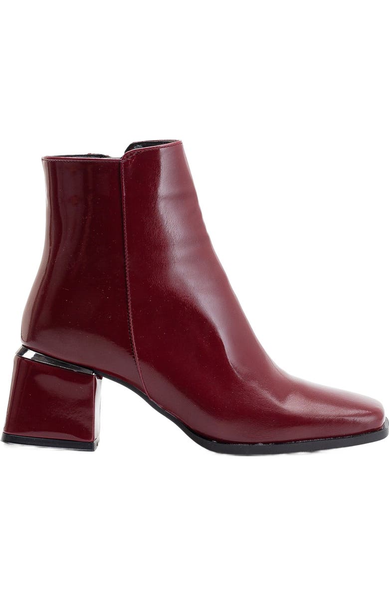 Forever & Always Shoes Odette Ankle Boots, Main, color, Burgundy Patent