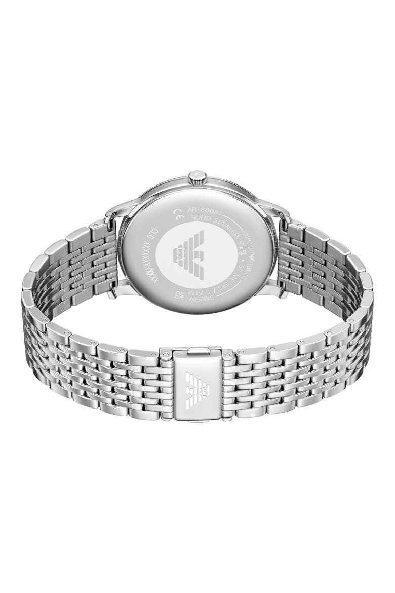 Minimalist Bracelet Watch Set, 42mm, Alternate, color, SILVER