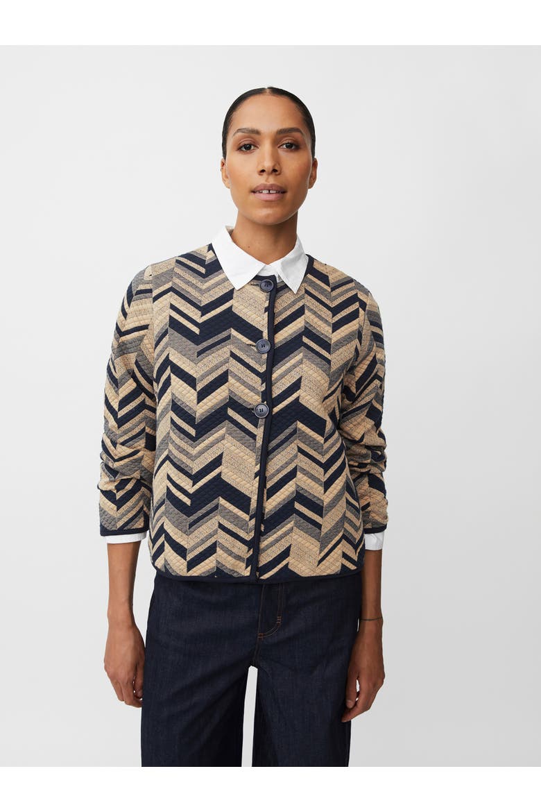MaJuanta Long Sleeve Round Neck Jacket, Main, color, Travertine