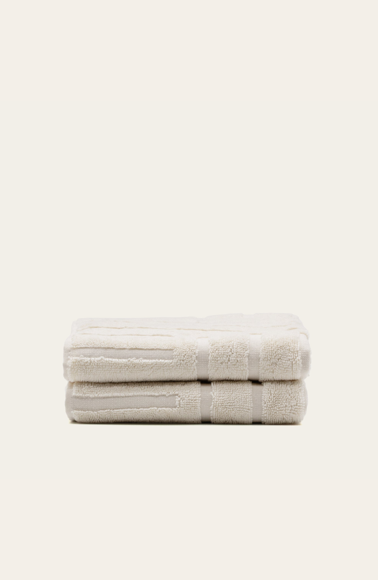 Italic Capri Hand Towels, Main, color, Ecru