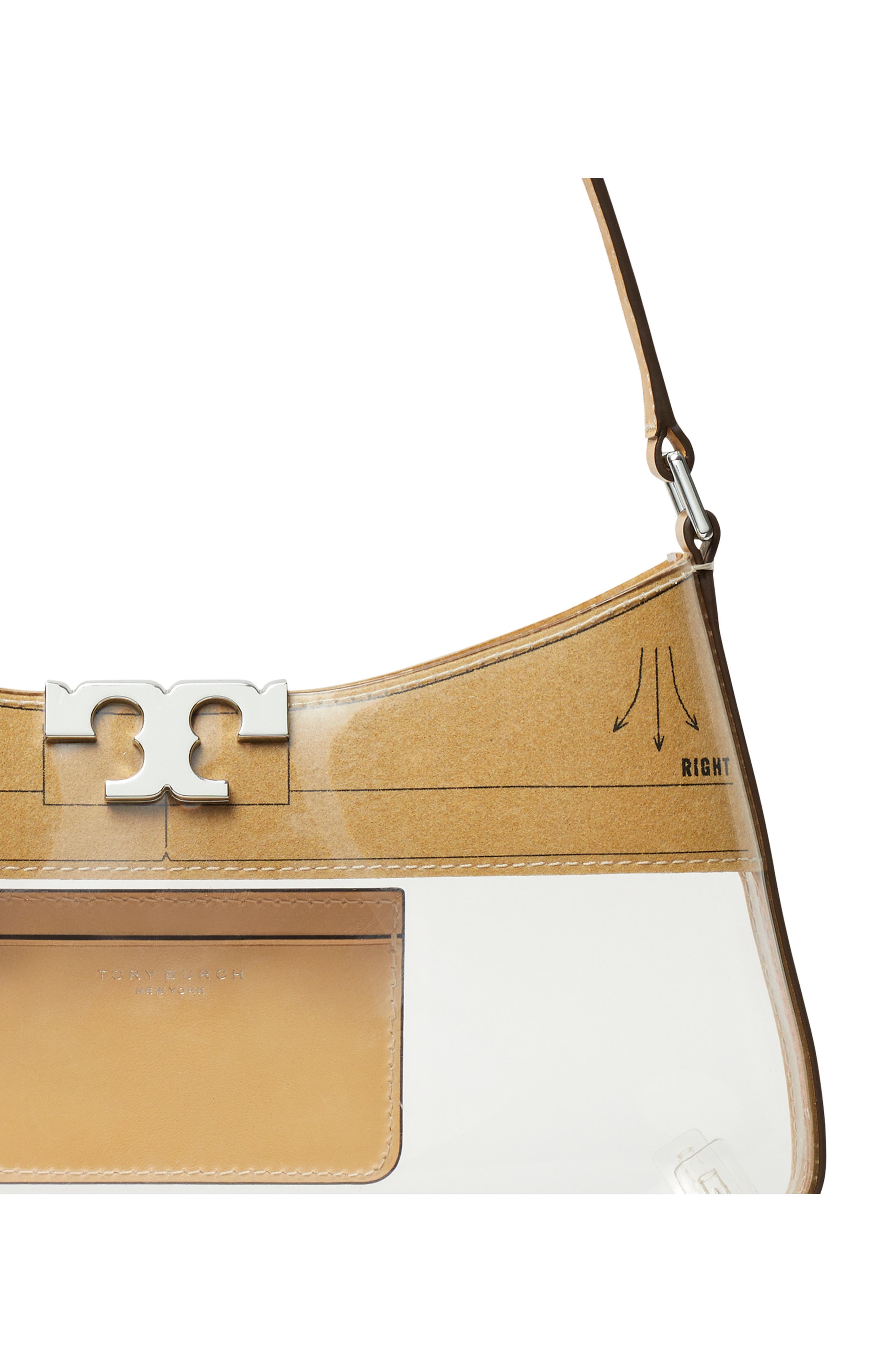 Tory Burch Eleanor Clear TPU Shoulder Bag, Alternate, color, 