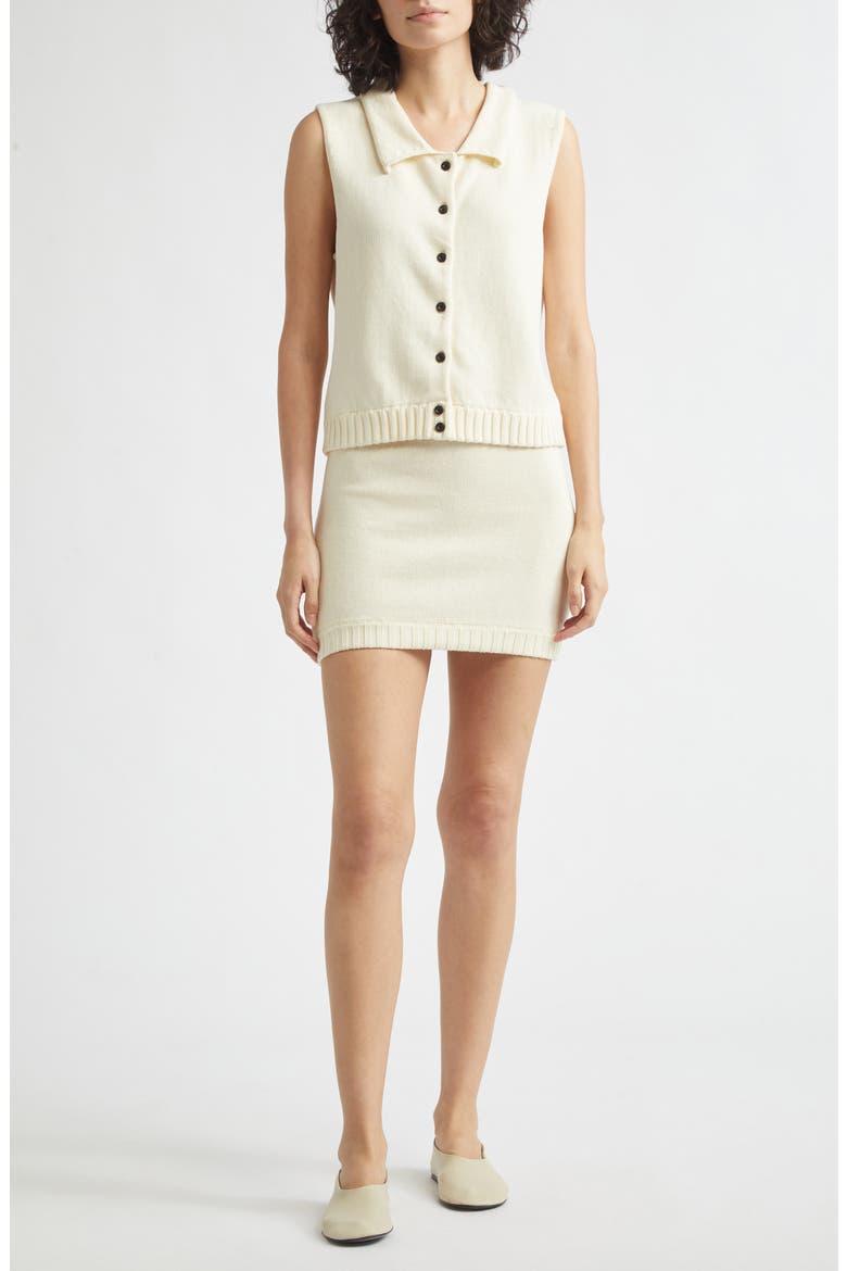 Teo Cotton Sleeveless Top, Alternate, color, IVORY