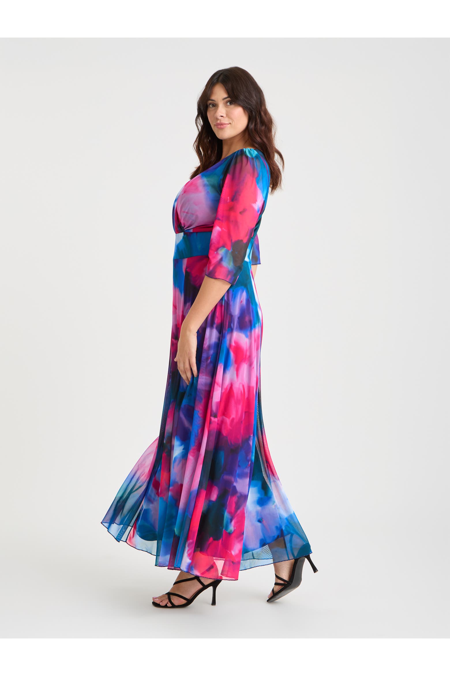 Abstract Calculation Scarlett & Jo Verity Abstract Print Maxi Gown (Women) | Nordstrom