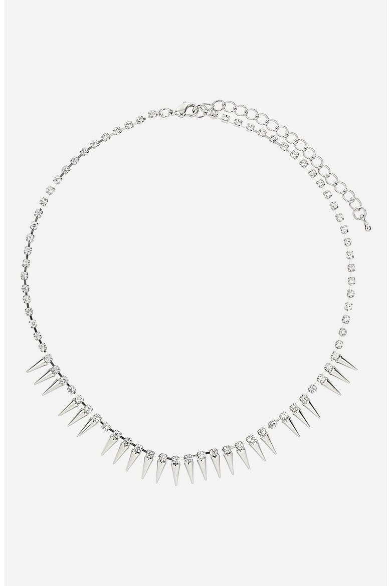Rhinestone Chain Necklace, Main, color, CRYSTAL