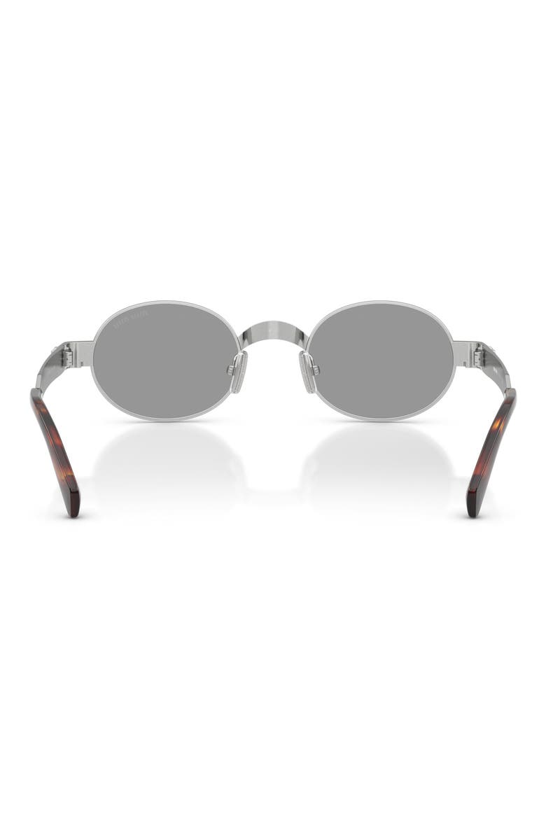 47mm Small Oval Sunglasses, Alternate, color, OLD SILVER / GREY