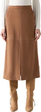 LK Bennett Lancy Faux Suede Midi Skirt