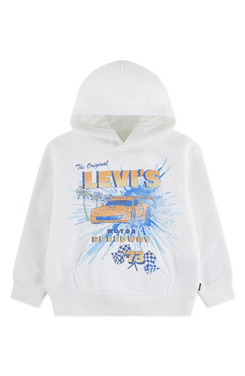 Levi's Kids' Motor Speedway Graphic Hoodie, Main, color, Bright White