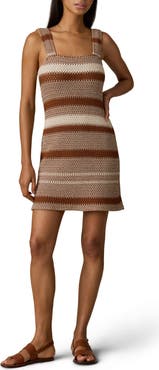 Faherty Seacoast Open Stitch Sleeveless Dress