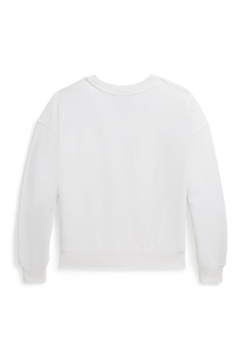 Kids' Logo Appliqué Cotton Graphic Sweatshirt, Alternate, color, WHITE