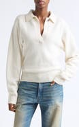 Haikure Ash Johnny Collar Wool & Cashmere Sweater