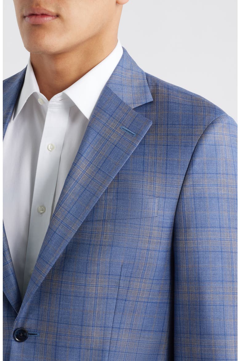 Flynn Classic Fit Plaid Wool Sport Coat, Alternate, color, LIGHT BLUE