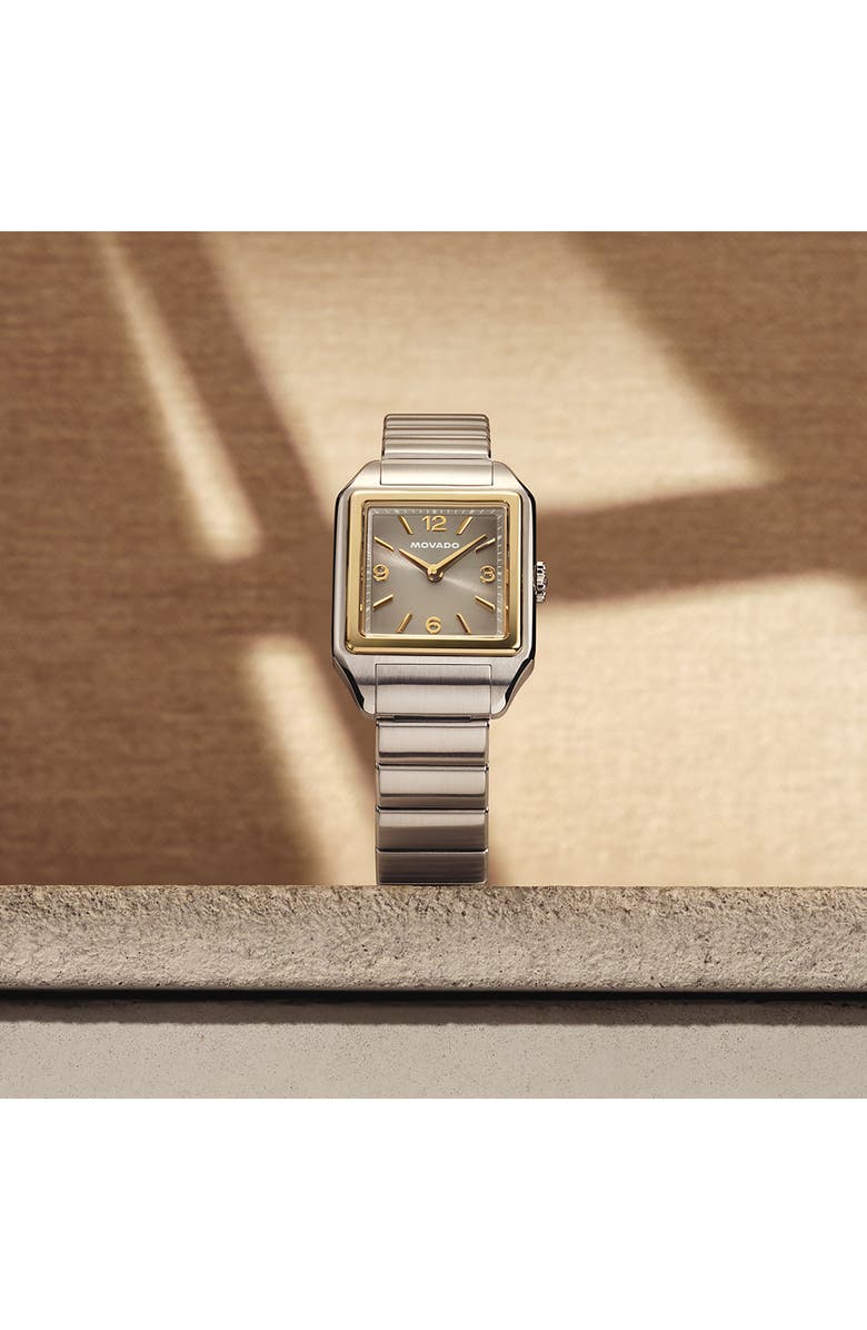 Movado The 1917 Bracelet Watch, 25mm x 34mm, Alternate, color, Gray