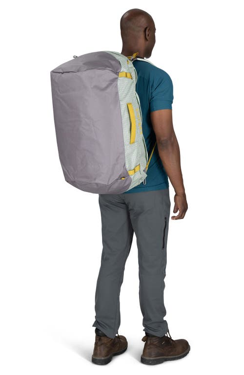 Osprey Transporter 65-liter Duffle Luggage In Frosty Mint/soundwave Grey