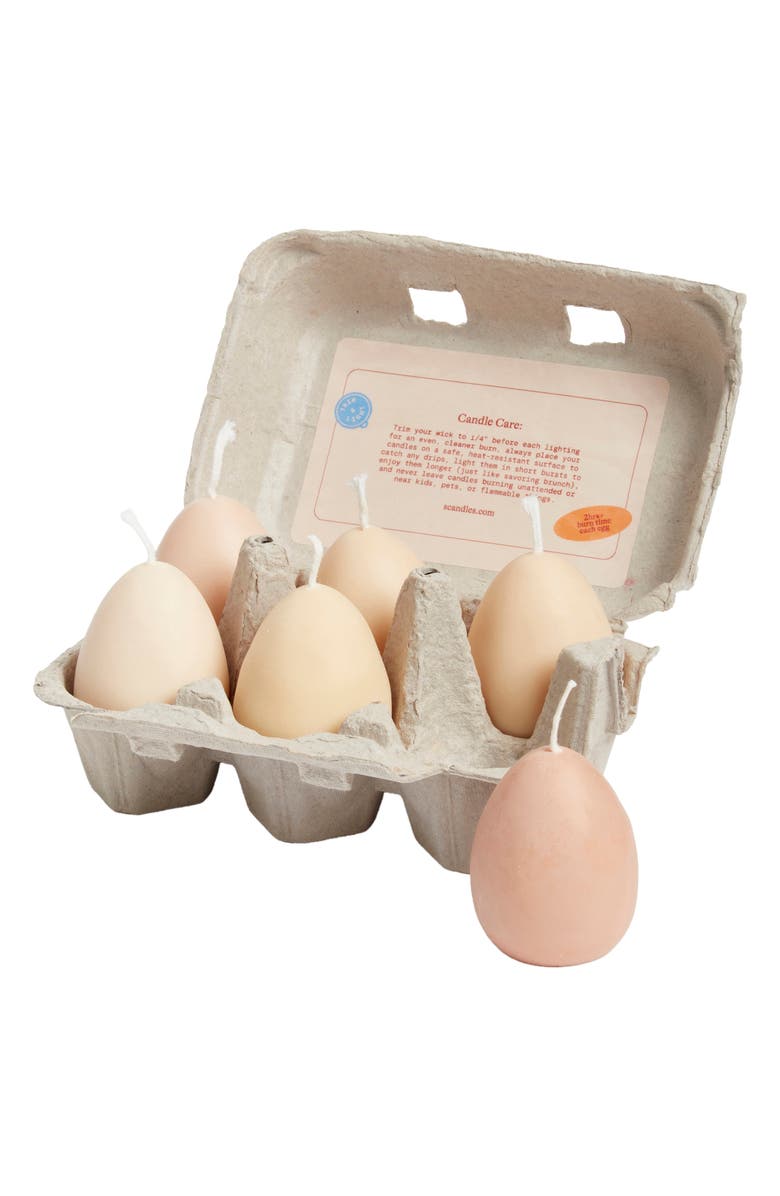 Scandles 6-Pack Eggs Candles, Alternate, color, Eggshell