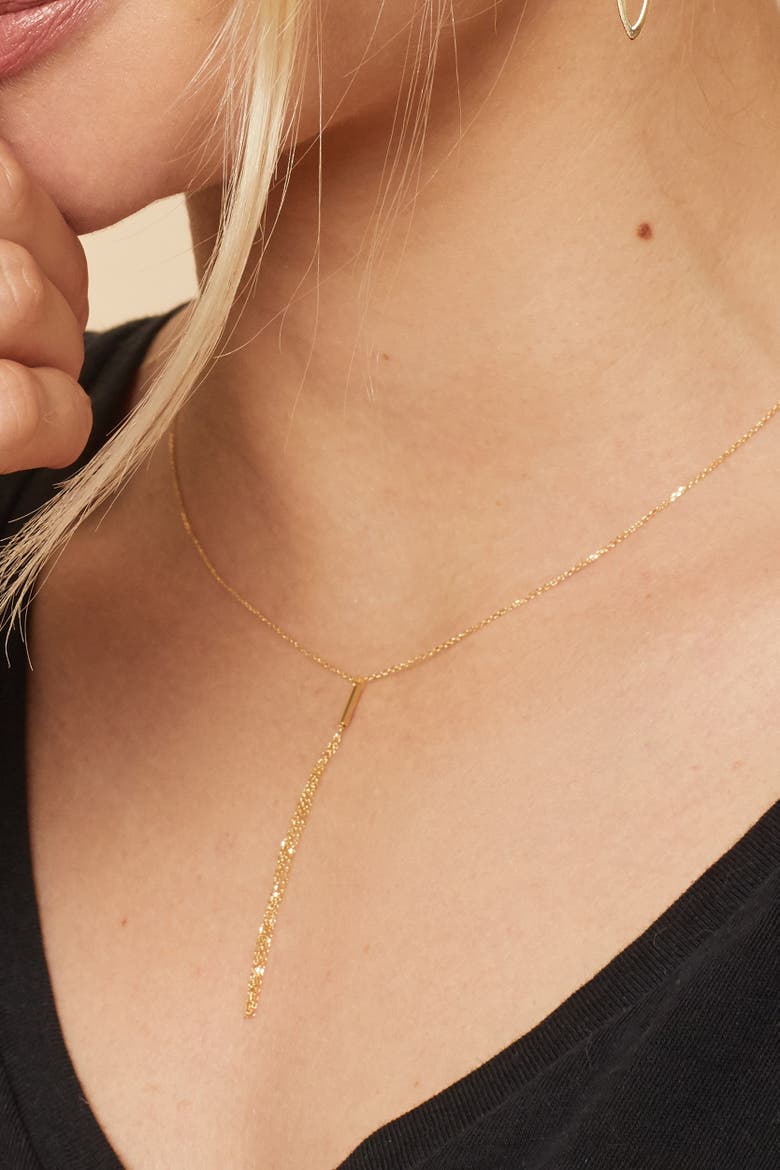 14K Yellow Gold Vicenza Drop Necklace, Alternate, color, Yellow Gold