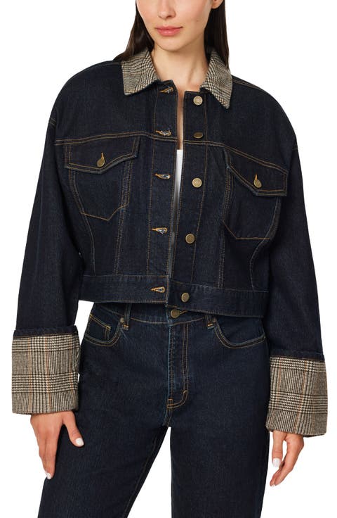 Mixed Media Denim Jacket
