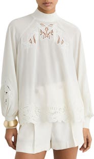 Reiss Rae Broderie Anglaise Top