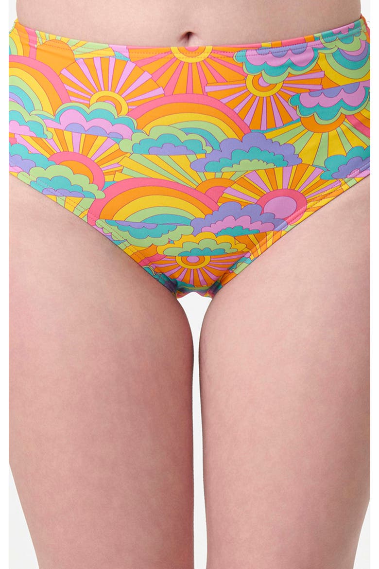 High Leg Daphne Swim Bottoms, Main, color, Rainbow Print
