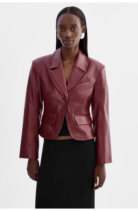 Valentina| Micro Leather Blazer