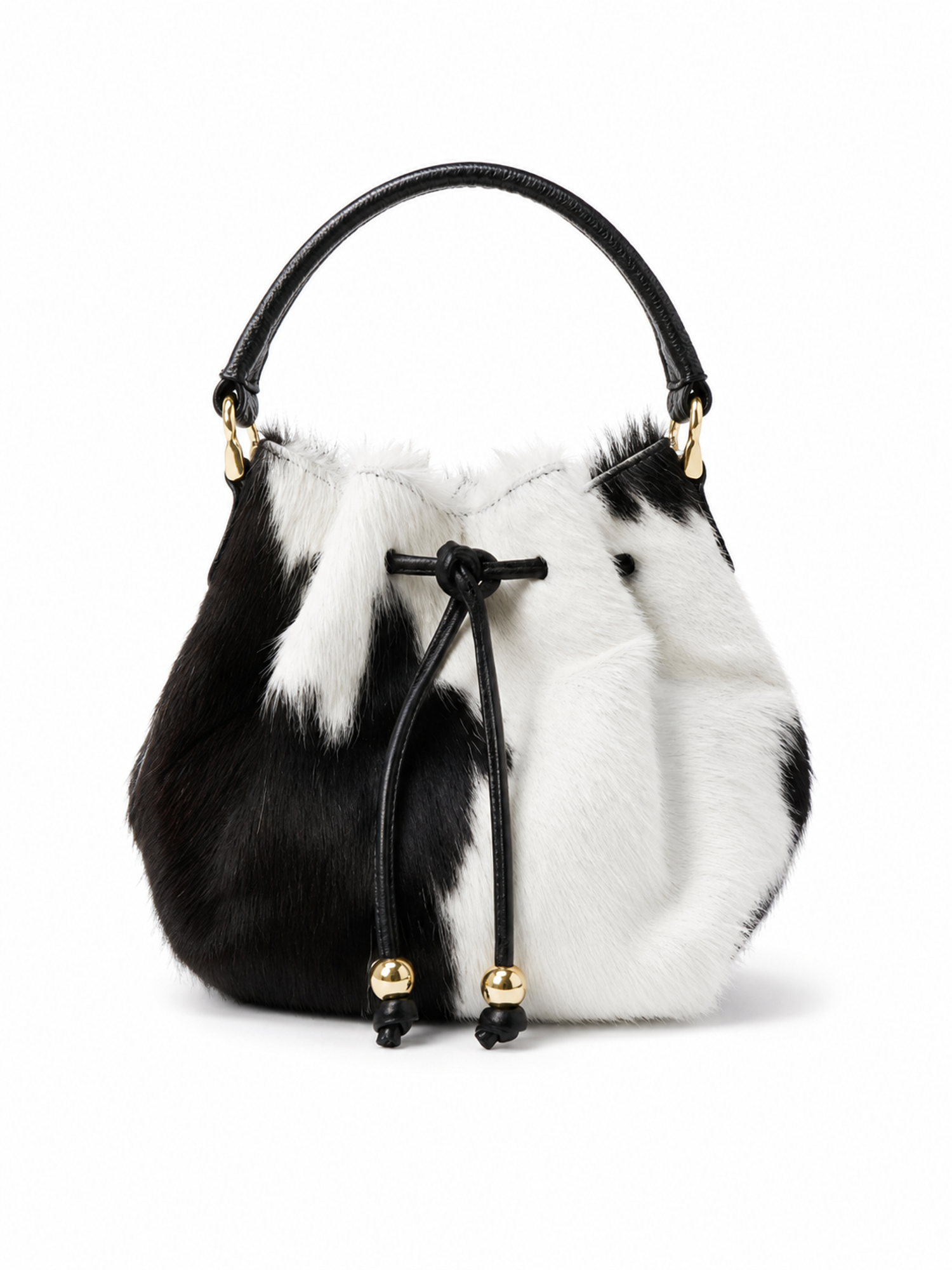 Dualis Luxury Hair-On Cowhide Crossbody, Main, color, Black And White Natural Hair
