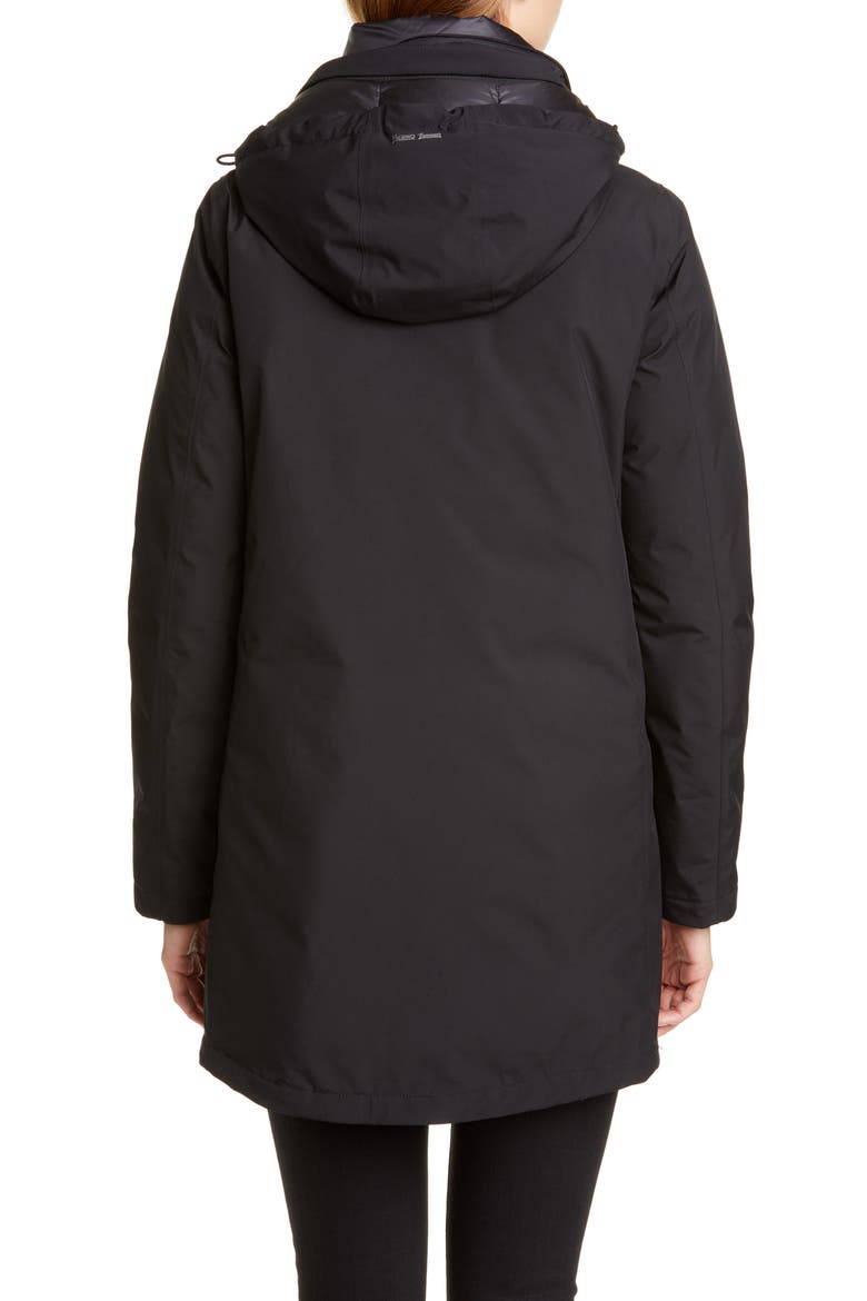 Gore-Tex® Coat with Removable Down Bib, Alternate, color, BLACK