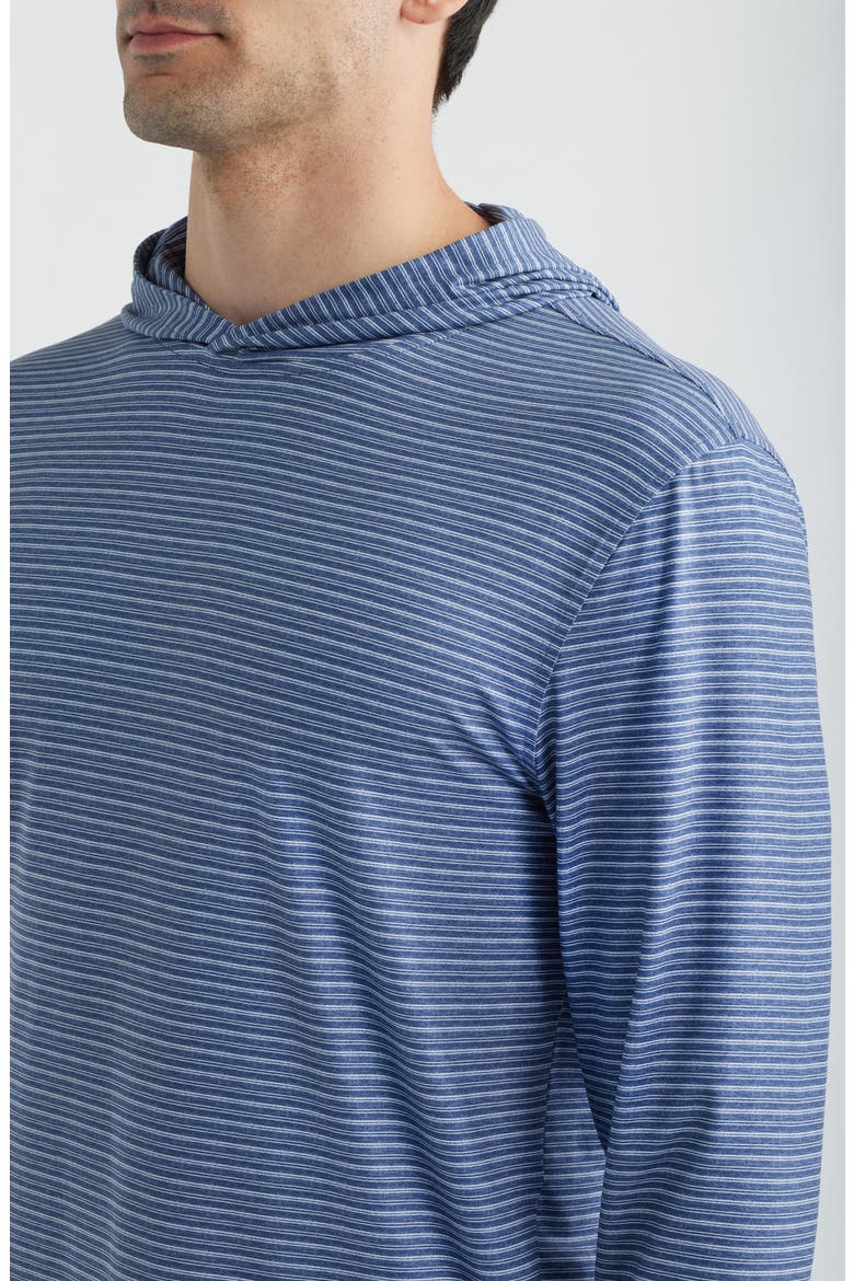 Talon Stripe UPF 50+ Hoodie, Alternate, color, NAVY