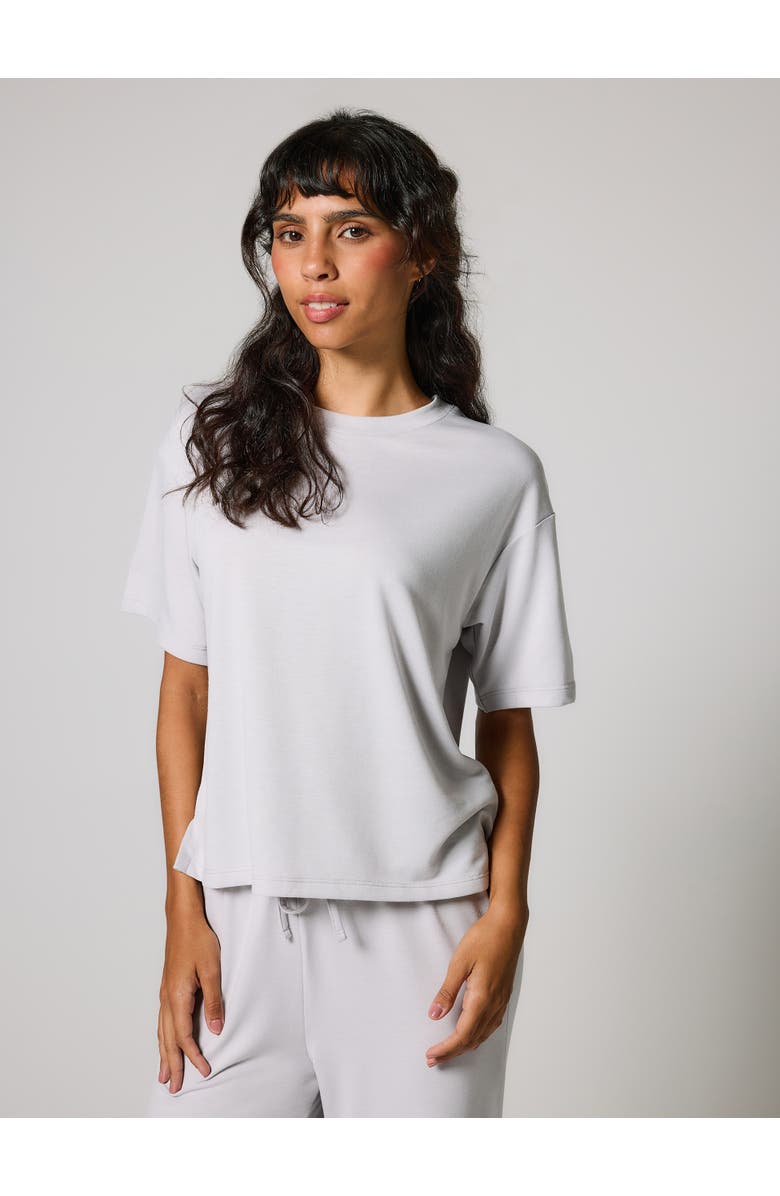 LOVALL Soft Touch Wide Leg Lounge Set, Alternate, color, Light Grey