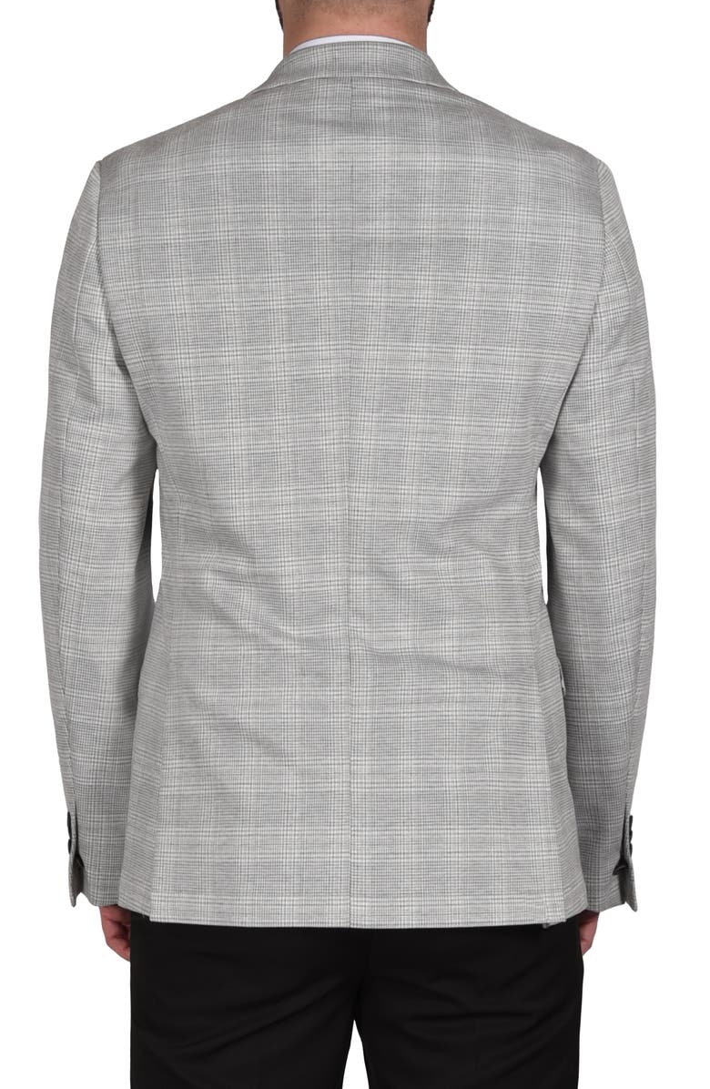 CRICKETEER Plaid Knit Sport Coat, Alternate, color, Grey