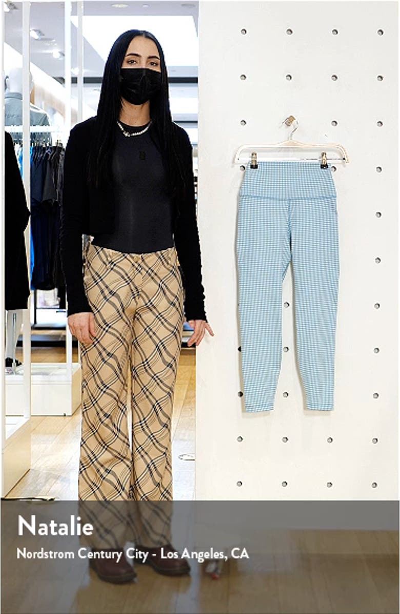 Yoga Gingham High Waist Crop Leggings, sales video thumbnail
