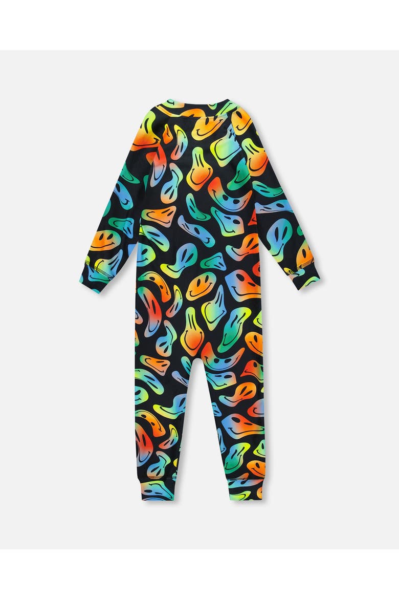 One-Piece Thermal Underwear, Alternate, color, Smiley Face Boy