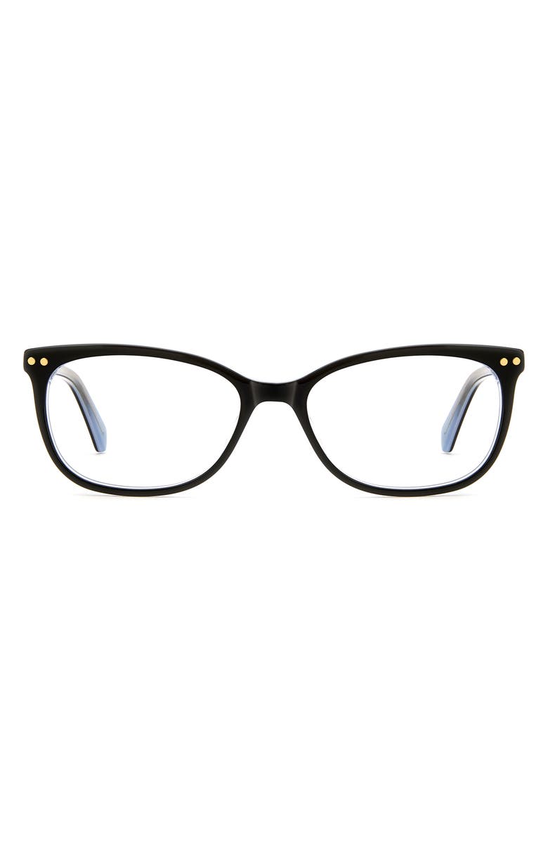 Kate Spade New York adria 52mm rectangular optical glasses, Main, color, 