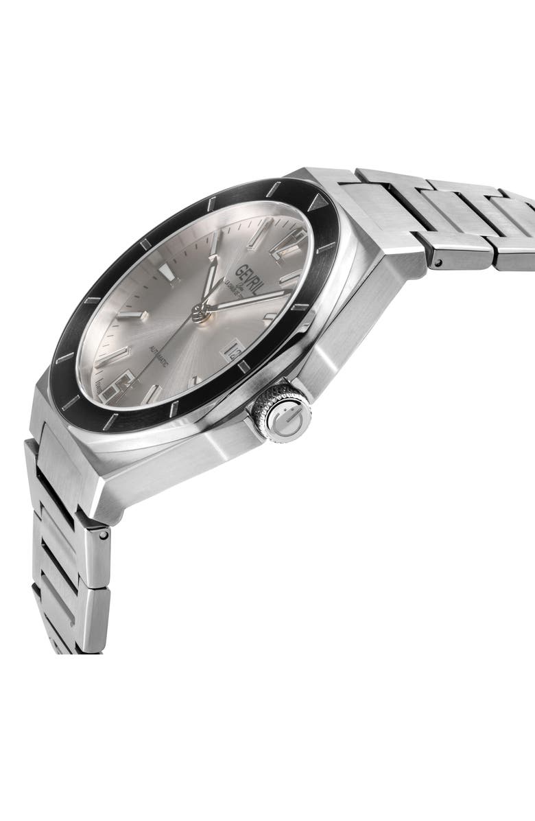 GEVRIL High Line Automatic Bracelet Watch, 43mm, Alternate, color, Silver
