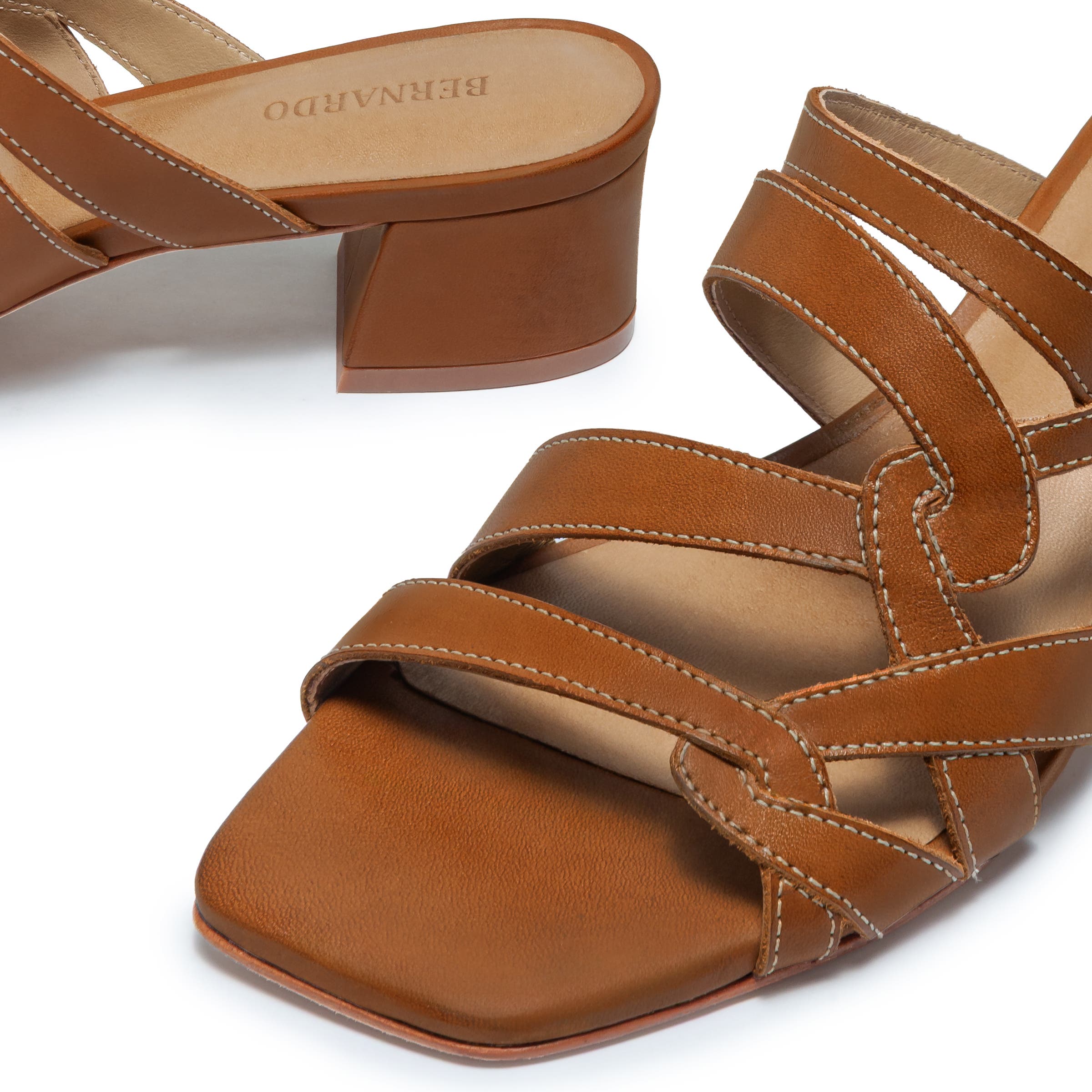 Johanne Low Heel Sandal, Alternate, color, LUGGAGE