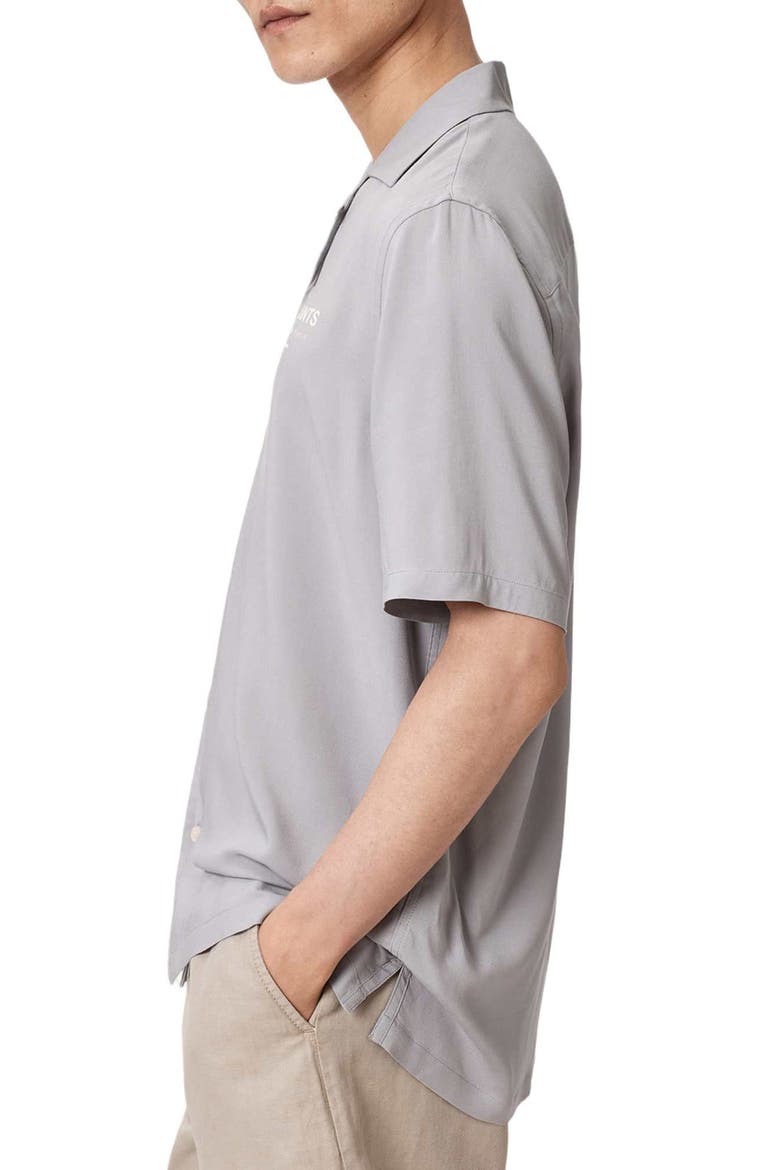 Underground Logo Graphic Camp Shirt, Alternate, color, CLOUDED GREY