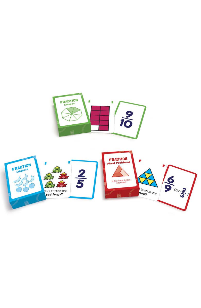 Junior Learning Fraction Flashcards, Alternate, color, Multicolored