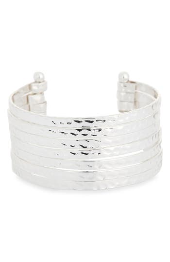 Nordstrom Rack Multi Row Cuff Bracelet In Silver