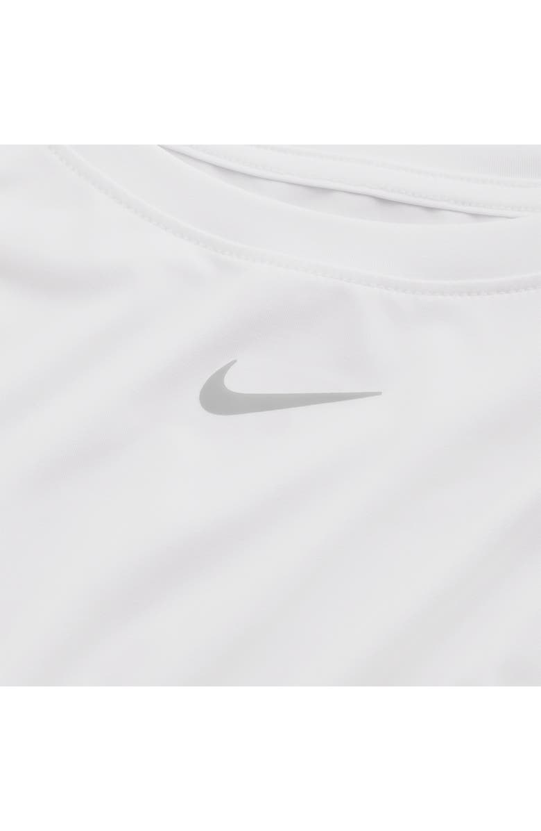 Nike One Classic Dri-FIT Crop Tank, Alternate, color, White/Black